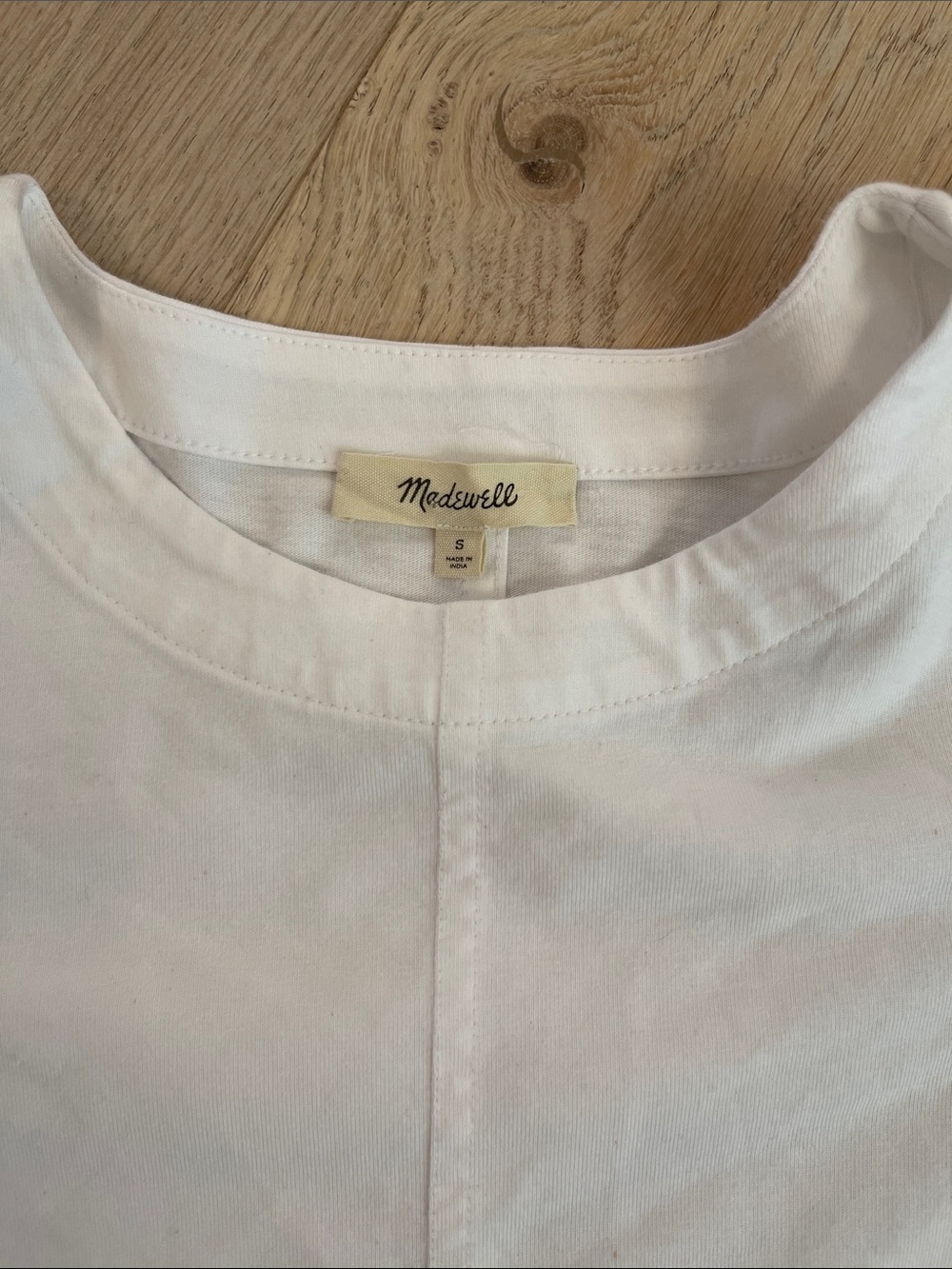 Madewell White Puff-Sleeve Cotton Tee Womens Size Small - Picture 2 of 4